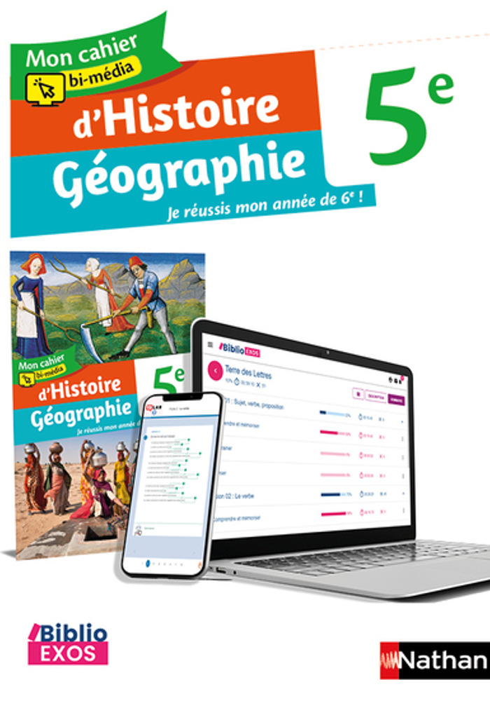 Mon cahier bi-média d'Histoire Géographie 5e (2021)